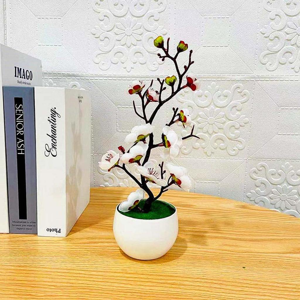 Plant Artificial Potted Flower Plastic Plum Table Decorative