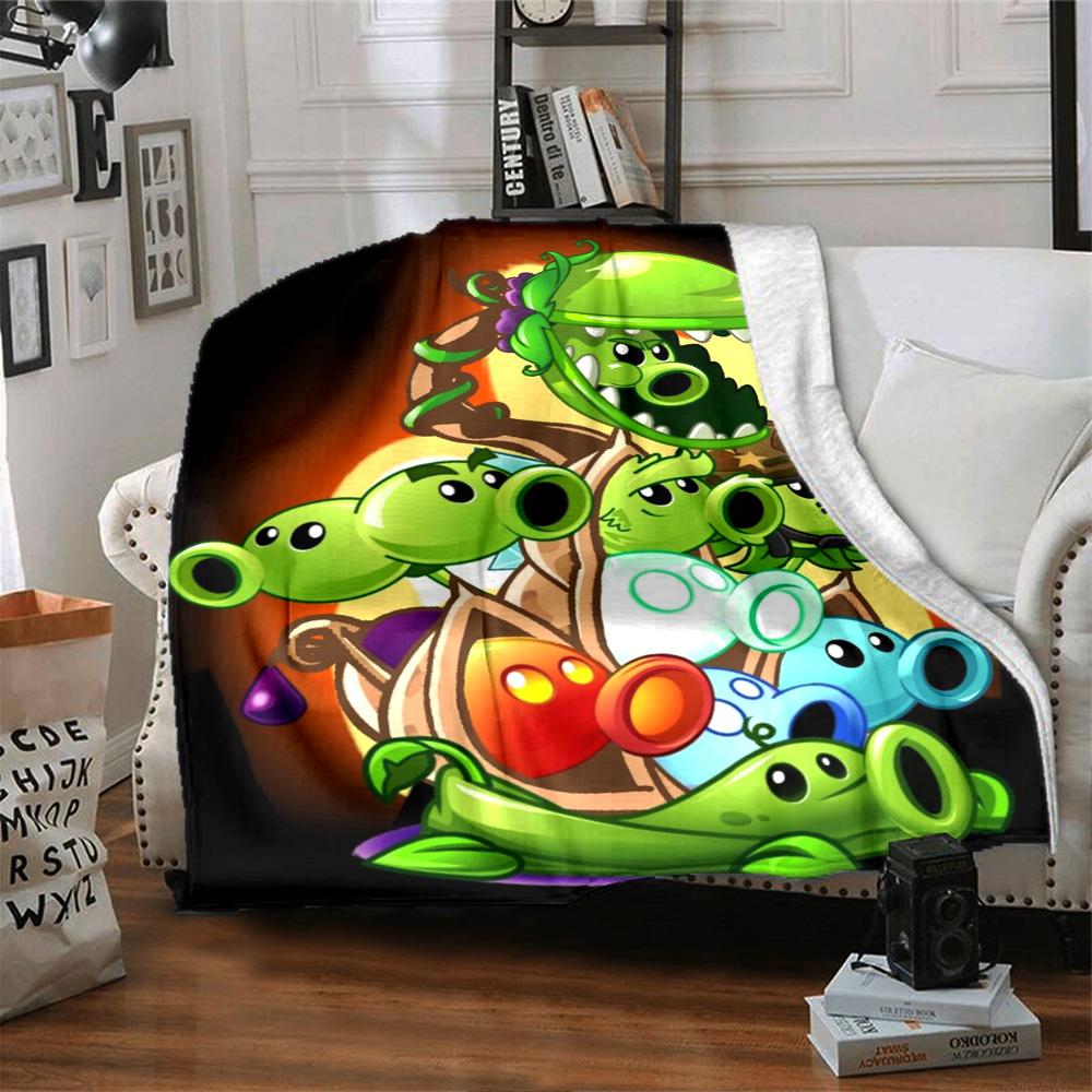Plants Vs. Zombies Blanket Soft Warm Cozy Suitable for Bedding Seaside Livingroom for All Occasions Modern Style Birthday Christmas Gift Blanket