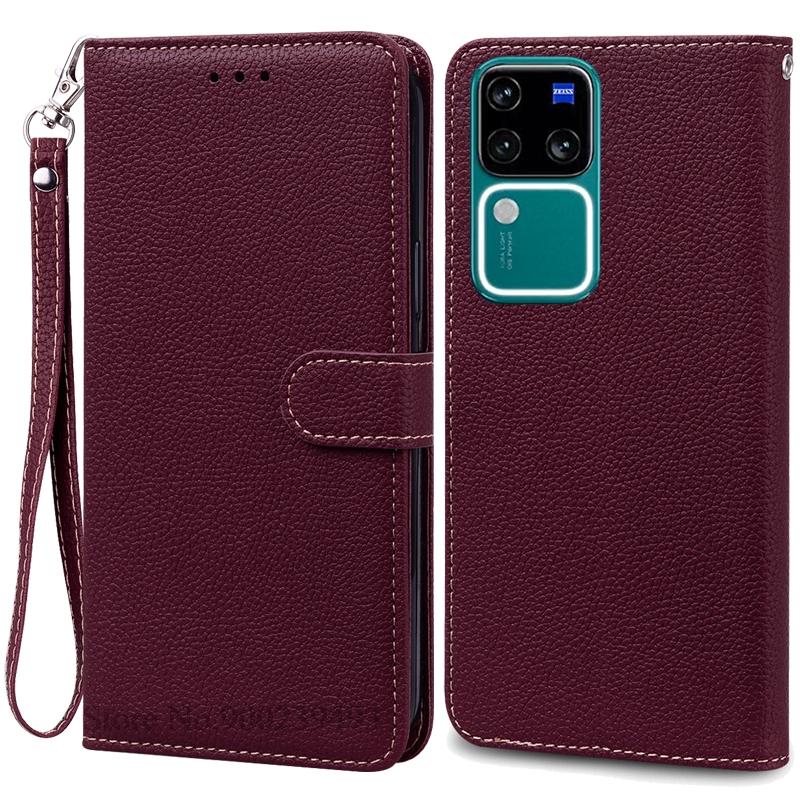 Для Vivo V30 чехол кожаный кошелек раскладной телефон чехол для V30 Pro чехол для Vivo V30 Pro 5G чехол Coque Fundas VivoV30 V 30 телефон чехол