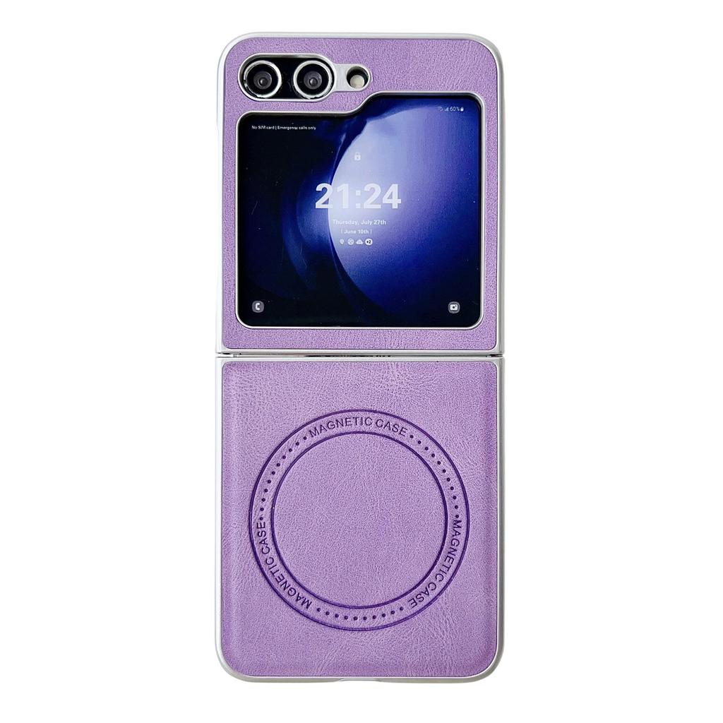 Магнитный чехол Samsung Galaxy Z Flip7 Retro Crazy Horse Grain для Flip6/5