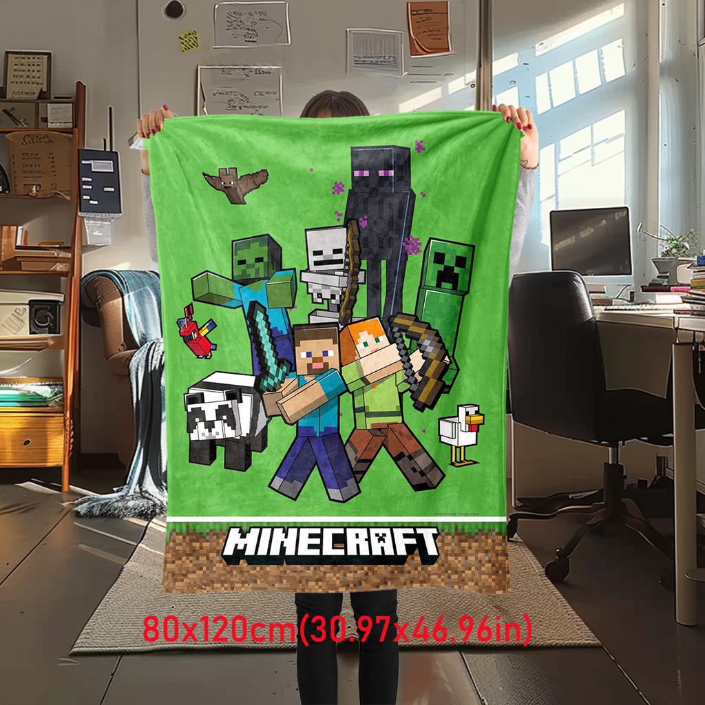 Classic Entertainment Sandbox Xbox Games Minecraft blanket, home warming, four season bed decoration, sofa cover, flannel throwing blanket K2