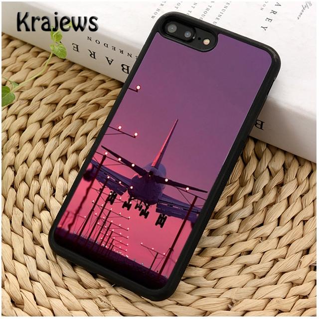 Krajews розовый дорожный самолет чехол для телефона чехол для iPhone 14 5 SE 6s 7 8 plus XR XS 11 12 13 pro max Galaxy S21 S22 Plus