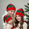 Festive Santa Pom-Pom Knit Hat - Cozy Parent-Child Christmas Beanie