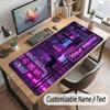Cat Theme Customized Mouse Pad Personalized Print Name Text Desk Mat For Home Office Table Decor
