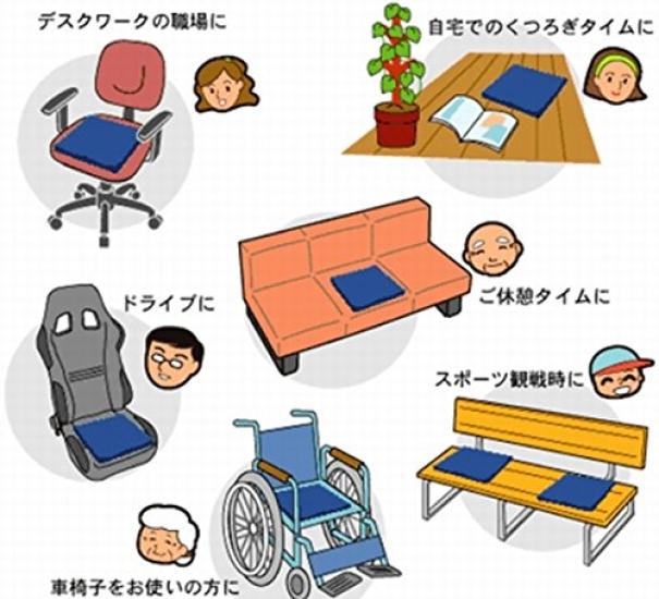 Nippon Gel Pita Подушка для сиденья 35 Подушка для инвалидной коляски Синяя