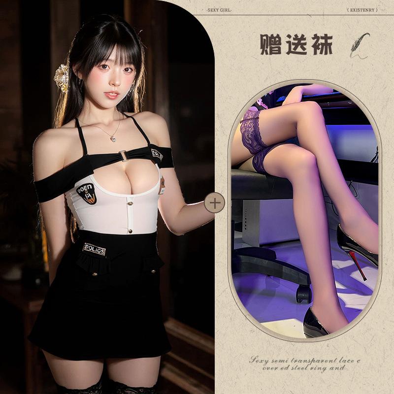Pure lust lingerie queen suit tight cosplay sexy policewoman cos royal sister uniform