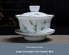 Chaxun Celadon Mutton Fat Jade Porcelain Sancai Gaiwan Tea Set