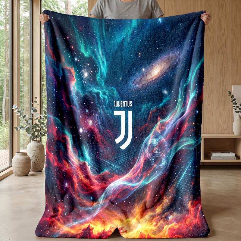 Juventus FC Theme blanket Soft Flannel Blanket Plush Throw Blanket Cozy Sofa Bed Blanket for Home Decor