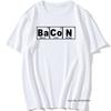 Periodic Table Chemistry Of Bacon T Shirt Design Funny Tshirt Unisexs Tops Tees Short Sleeve Camisetas Tshirt