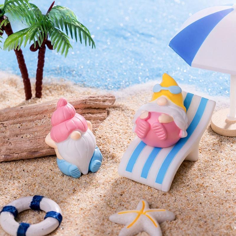 Мини летние пасхальные гномы фигурка кукла гном микропейзаж кукольный домик модель автомобиля украшение для интерьера украшение для домашнего рабочего стола