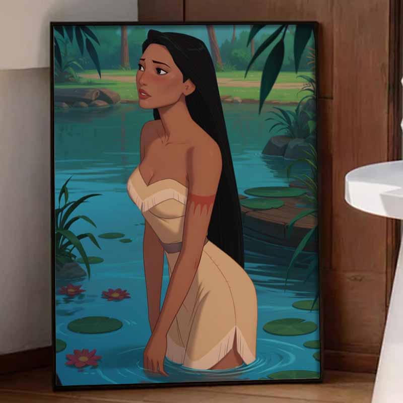 Disney Diamond Painting Kit Pocahontas Hand Embroidery 5D DIY Diamond Art Home Decor Creative Handicrafts Elegant Wall Decor Set Art
