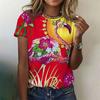Flamingo Pattern Print Tee Shirts Fashion Ladies Street Hip Hop Casual Short Sleeve Female Clothing Y2k Tops Summer T-shirt