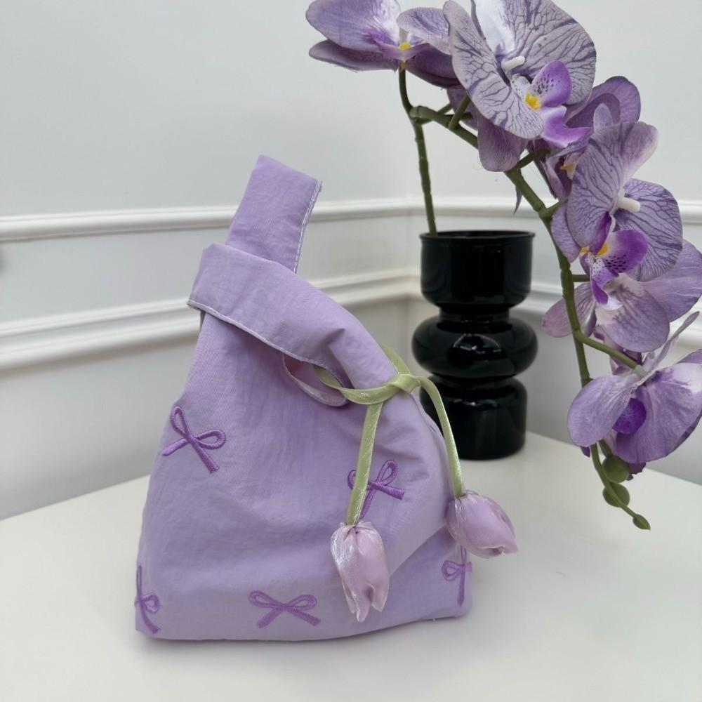 Cloth Temperament Lunch Bag Bow Embroidery Hanfu Handbag Cheongsam Accessories