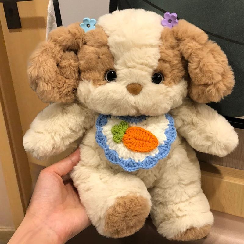 Promotional Gift Stuffed Animals Plush Toy Good Night Puppy Doll Pillow Cute Sleeping Doll Birthday for Girlfriend