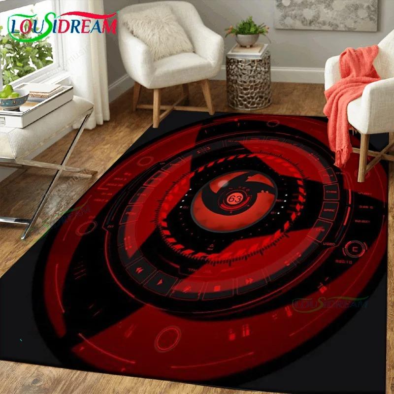 Anime Sharingan Carpet Rug Large Soft Flannel Floor Mat for Bedroom Living Room Decor Lightweight Blanket for Adults Kids Gift