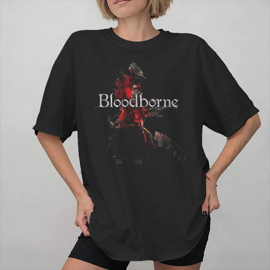 Унисекс Женская футболка Bloodbornes Hunter 100% Хлопок С графическим принтом Футболка Верхняя одежда