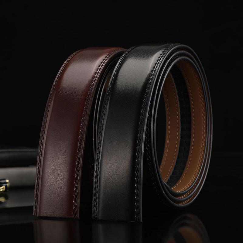 Hot Selling 3.5 Belt for Men: Buckleless Genuine Cowhide Automatic Belt with Customizable LOGO