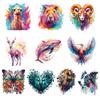 Colorful Animals Thermal Patch Goat Lion Fox Jeans Stripes Fashion Diy Accessory Sticker Heat Press Appliqued Patch On Clothes