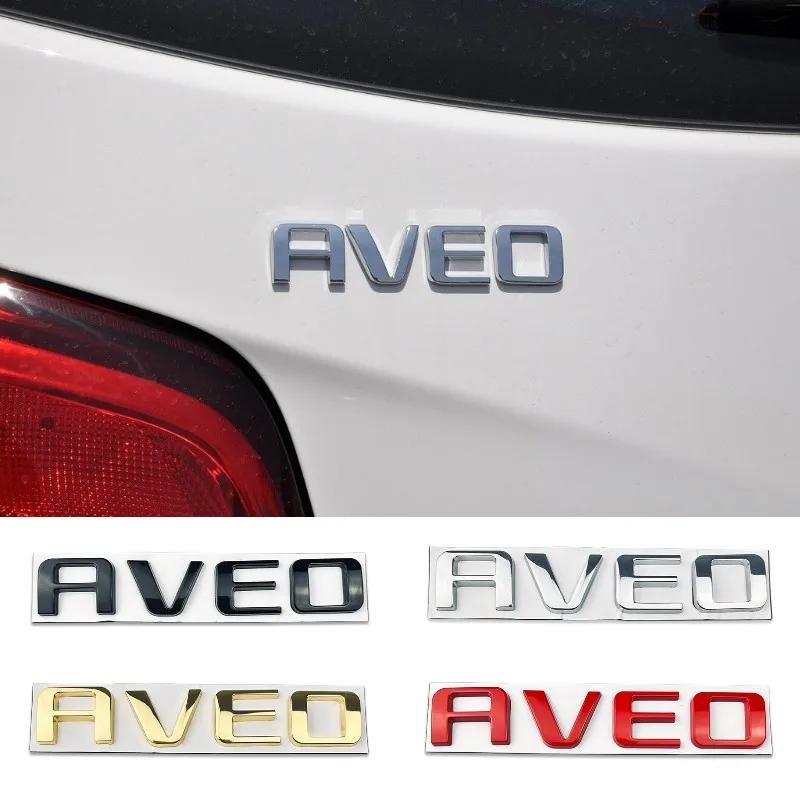 AABJT1 12.3x2.2cm Metal for Chevrolet AVEO Car Rear Trunk Letter Emblem Sticker Auto Decoration Accessories Badge Decals Modified parts