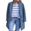 Women Winter Overcoat Double-breasted Turn-down Collar Long Sleeves Buttons Cardigan Plus Size
