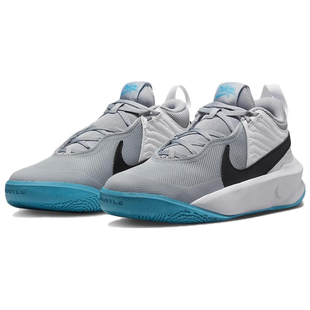 (GS) Nike Team Hustle D10 'Grey Blue Lightning' Kids' CW6735-104
