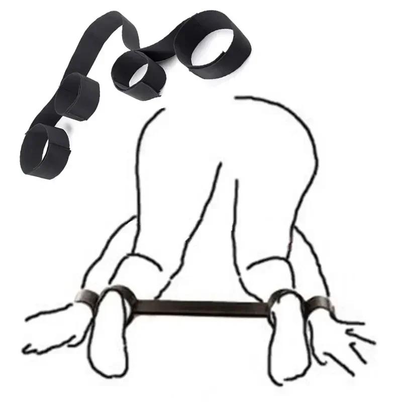 Взрослая игра Секс-игрушки для мужчин женщин Бондаж Регулируемые наручники Ремешки на лодыжки Фетиш Без вибратора Эротические аксессуары Секс-шоп