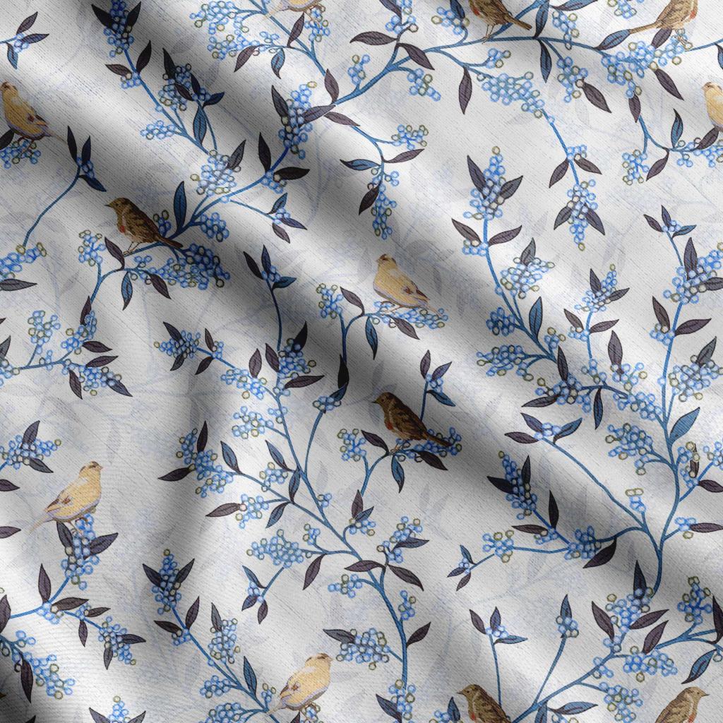 Soimoi Bird & Flowers  Print  Cotton Cambric Quilting Fabric Sold by The Yard 42 Inch Wide Medium Weight Cotton Fabric Sewing  Supplies