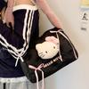 Girls Heart Down Cloth Black Kitten Furry Handbag New Cartoon Cute Shoulder Bag Gift