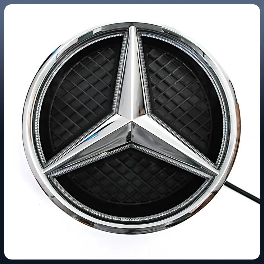 For Mercedes Benz OE LED Emblem Light Car Glossy Black Front Grille Illuminated Logo Star Badge X253 W166 C292 X166 2016-2019 jbfd2