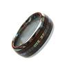 Hawaiian Jewelry Ring Koa Wood Avalon Ring Tungsten 8mm Width [BreezyIsland] & (US7-JP14)