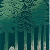 Miyamoto Towel 51014 Moomin and Snufkin Camp Tenugui, Hand-Dyed Cotton, 33 x 90 cm