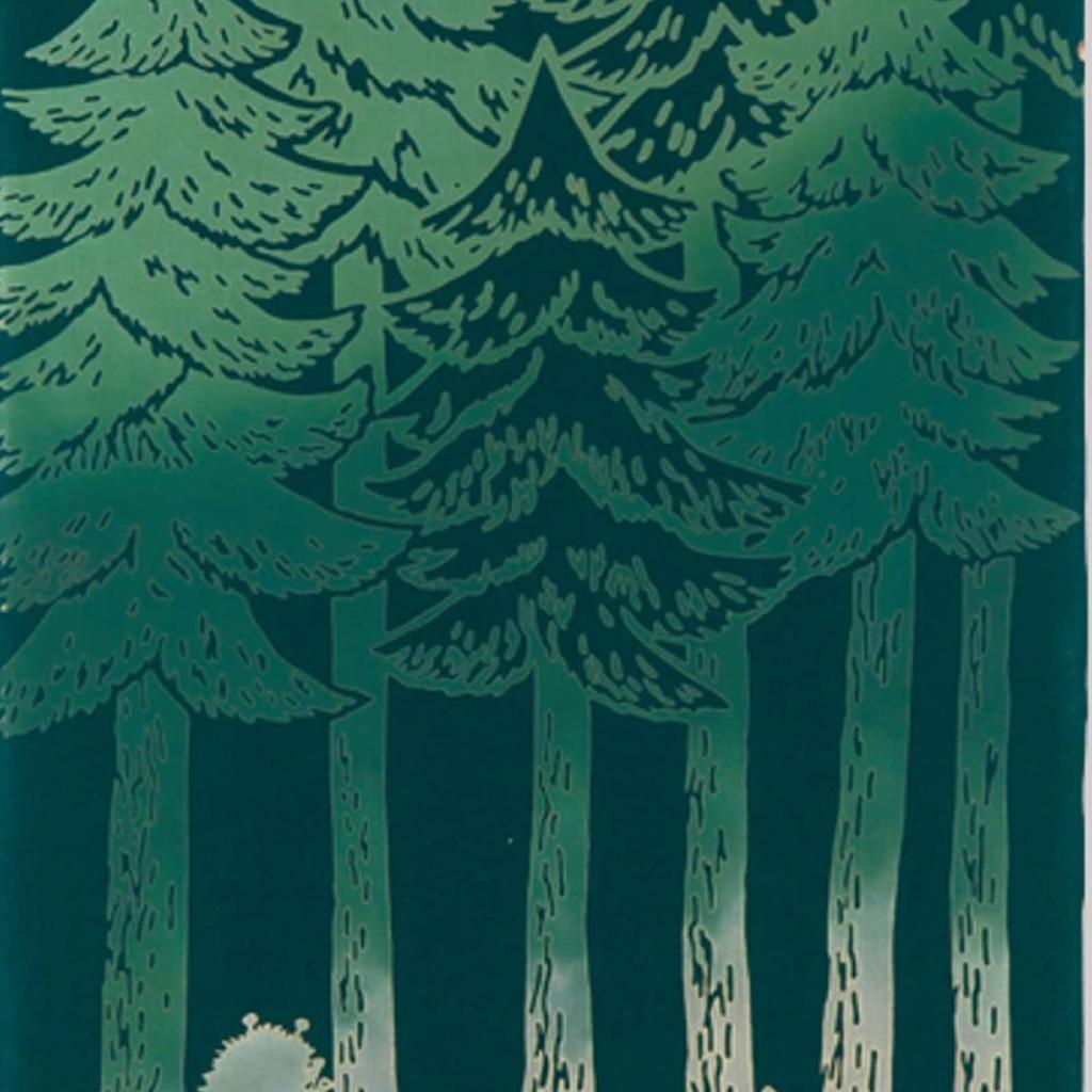 Miyamoto Towel 51014 Moomin and Snufkin Camp Tenugui, Hand-Dyed Cotton, 33 x 90 cm