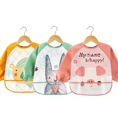 Детский водонепроницаемый фартук с длинным рукавом для осени/зимы - Пятноустойчивый нагрудник для рисования в детском саду