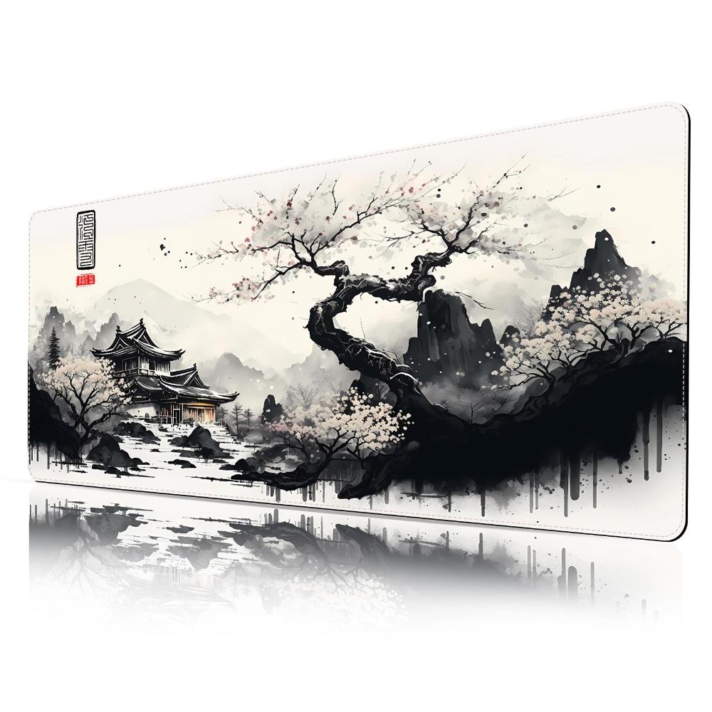 Нескользящий коврик для мыши, расширенный большой коврик для стола 31,5"x11,8", подкладка для письма, игра