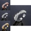 Трендовое регулируемое медное кольцо с модным открытым дизайном в виде креста и цирконом