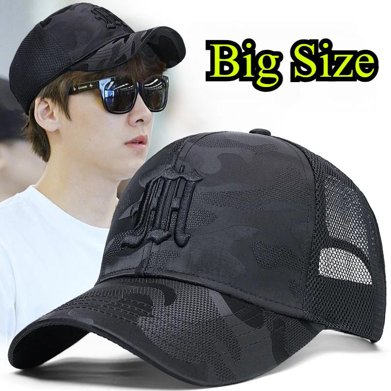 Big Head Man Large Size Mesh Baseball Hats Male Outdoors Plus Size Sport Caps Dad Oversize Trucker Cap 60cm 62cm