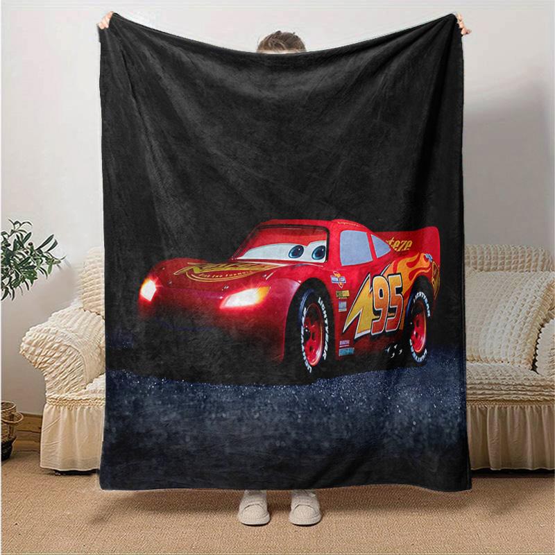 1pc Mcqueen Car Adventure Flannel Blanket Soft Warm Throw Blanket for Bedroom Living Room Bed Travel Camping Picnic Gift. M730030