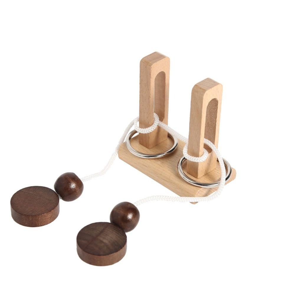 Lock Developmental Toys 3D Thinking Games Wooden Puzzle IQ Unlocking Toys Intelligent Unlock Toy