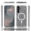 Для Samsung Galaxy S25 FE Магнитный чехол Дизайн с блестками ТПУ ПК ПЭТ Ударопрочный чехол для телефона