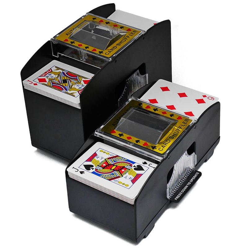 Electric Plastic Card Shuffler 1 2 Deck Automatic Dealer Casino Game Accessory
