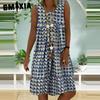 Women's Fashion Summer Spring Sleeveless U-Neck Casual Dresses