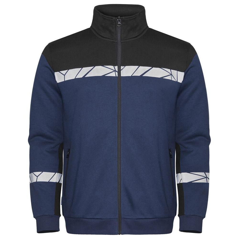 Projob Mens Progression Hi-Vis Full Zip Sweatshirt