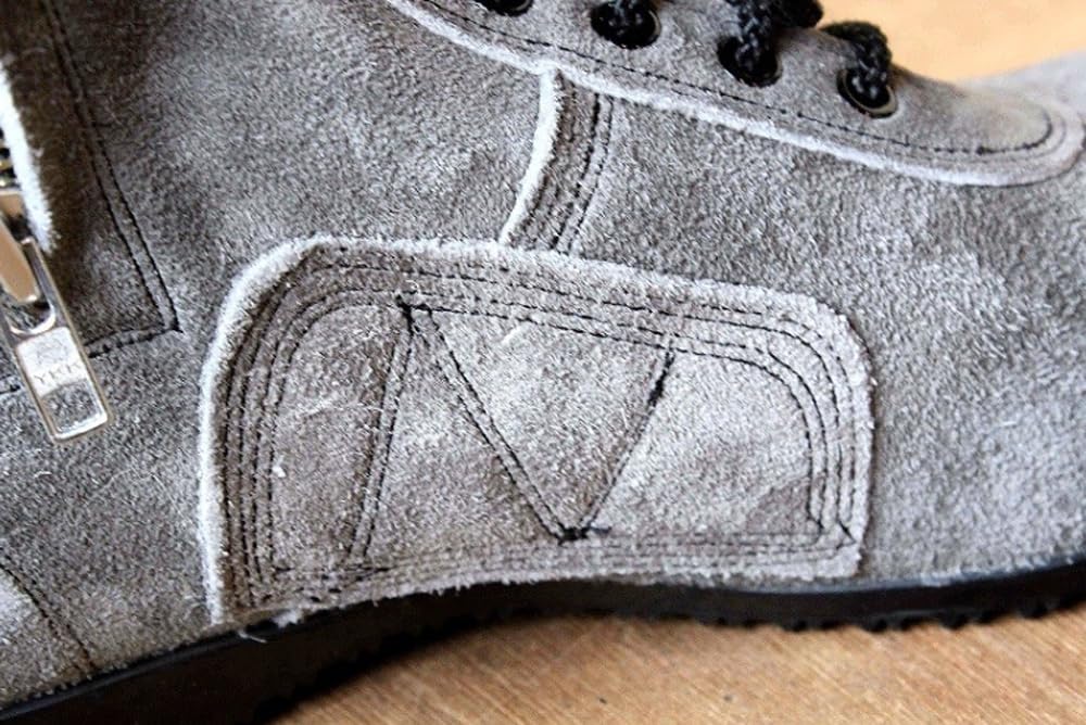 Туфли Tsubaki, модель Safety Velor Zipper, средняя длина CHS29 JIS, серые, на шнуровке, в комплекте, стандартные, Япония, 25,0 см