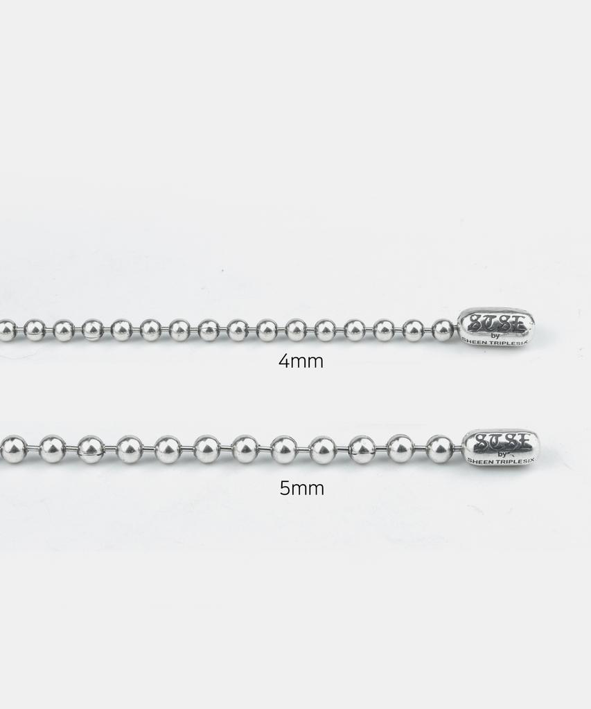 Sheen666 Ball Chain Silver Bracelet 4Mm
