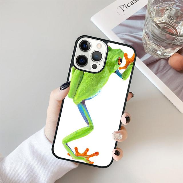 Чехол-накладка Синяя Лягушка Тропический Дождевой Лес для iPhone 17 Air 15 16 Pro Max 14 13 12 11 Pro Max Plus Coque