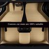 Striped Pu Leather Car Floor Mat for Mercedes S Class W222 5 Seat 2014-2020 Year Interior Details Car Accessories Carpet