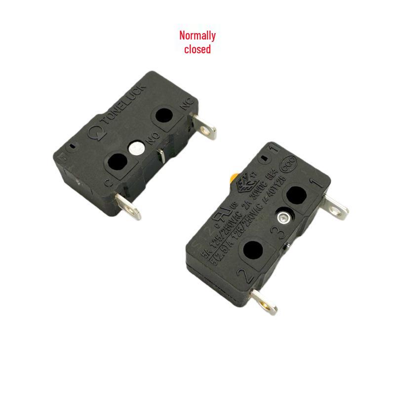 Micro Switch S12 Gas Stove Valve: 2-Pin, Normally Closed, Reset Button, 5A.