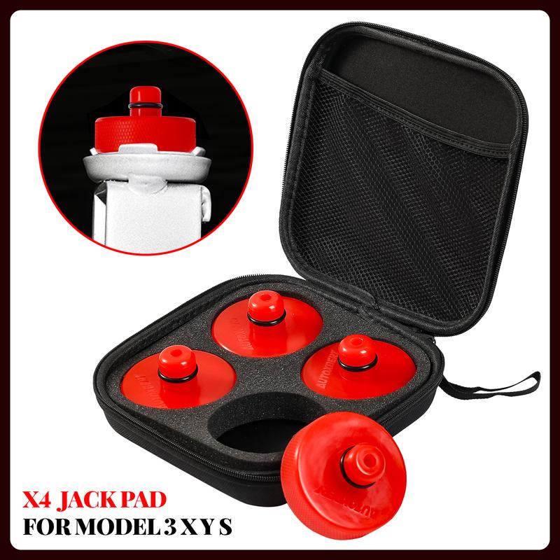 Красная усиленная подкладка для домкрата для Tesla Model 3 Y S X 2017-2024 Полиуретановая резина Адаптер для подъема домкратом Аксессуары Ремонт шин