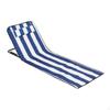 Folding Beach Chair with Adjustable Backrest, Mat Lying Lounge for Park Yard