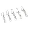50Pcs High Strength Fishing Snap Swivels Stainless Steel B Type Ball Bearing Swivels for Saltwater